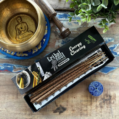 Tribal Soul Incense & Ceramic Holder For Energy Cleansing from B&Q