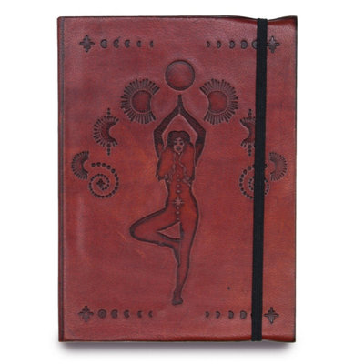 Cosmic Goddess Leather Notebook Cover With StrapEco-Friendly Tanning from B&Q