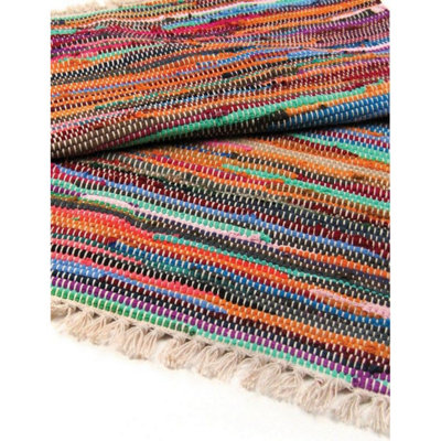 Luxury 155X90Cm Natural Rag RugSoftVersatile Home Décor from B&Q