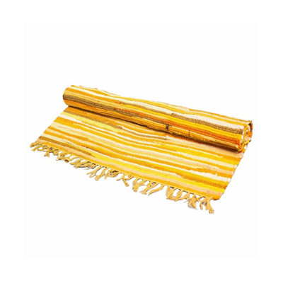 Sunrise Oranges Small Rag Rug 50X90CmPremium QualityVibrant Accent from B&Q