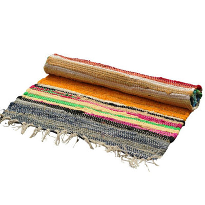 Rainbow Colors Room Rag Rug 150X200CmPremium Quality & Vibrant Decor from B&Q
