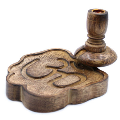 Sm Mango Wood Backflow Burner With Ohm Design For Meditation & Decor from B&Q
