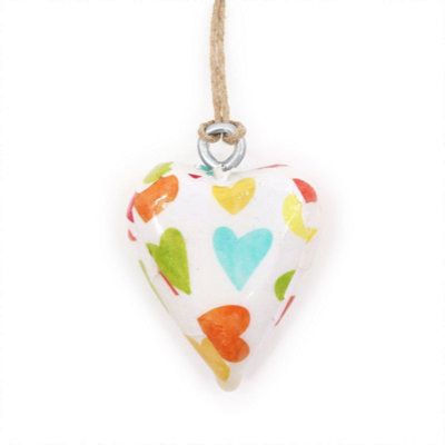 Pastel Wooden Heart DecorSmall Heart Accent For Home & Desk from B&Q