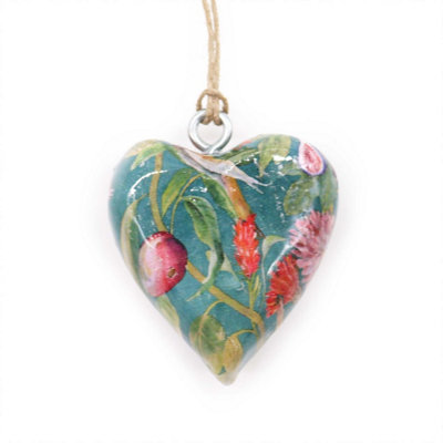 Large Decor Wooden Heart With Bird & Floral Design For Home from B&Q