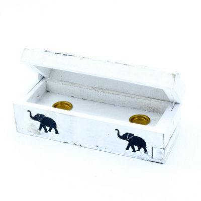 White Washed Incense Holder15Cm Cone Smoke Box For Relaxation from B&Q