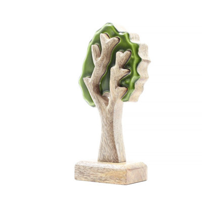 Lost In The Forest 3D Wooden Tree DecorMango Wood20X10Cm from B&Q