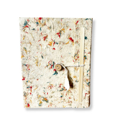 Large Eco-Friendly Lokta Cotton Notebook With Bookmark (21X15Cm) from B&Q