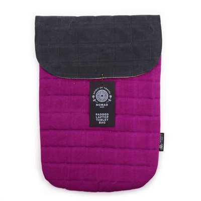 B&Q Purple Haze 14Oz Stonewashed Laptop Pouch - Fits 13" Devices