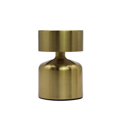 Flat Mushroom Bronze Touch LampRechargeable Usb-C Led Light from B&Q
