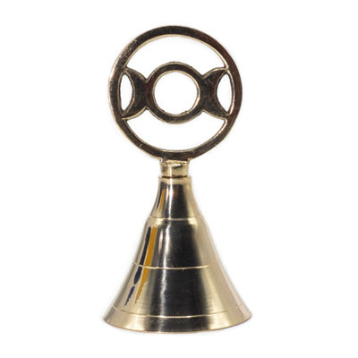 Altar Brass Bell With Triple Moon SymbolHandmade Ritual Bell10.5Cm from B&Q