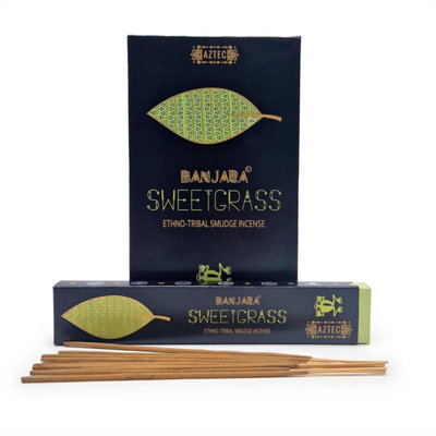Banjara Tribal Sweetgrass Smudge IncenseHandmadeUplifting12 Sticks from B&Q