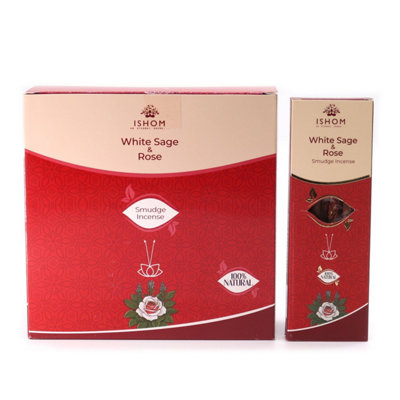 Ishom Smudge IncenseWhite Sage & Rose For Meditation & Relaxation from B&Q