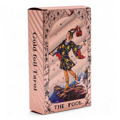 Rose Gold Foil Moon Phase Tarot Deck With Booklet from B&Q