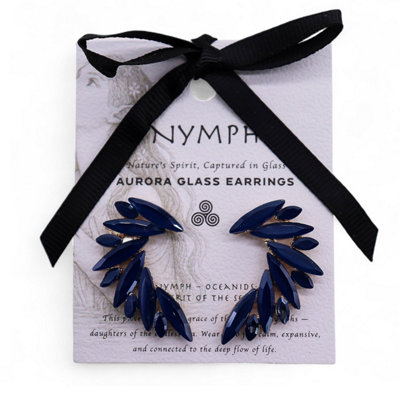Royal Blue Angel Wings EarringsVintage GlassOcean-Inspired Jewelry from B&Q