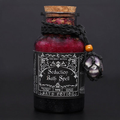 Ancient Witch Bath Spell & Amethyst Amulet For Seduction & Confidence from B&Q
