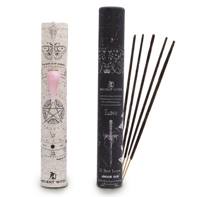 Ancient Witch Love Incense Set With Rose Quartz Pendulum & Divination Map from B&Q