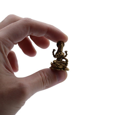Brass Laxmi Miniature Statue30mm11GmsProsperity & Spirituality from B&Q