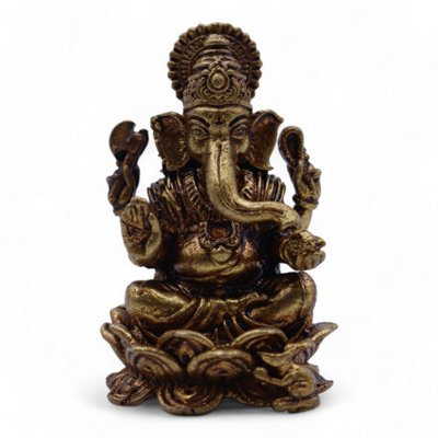 Brass Miniature Ganesha Statue49mm52GHandcrafted Indian Art from B&Q