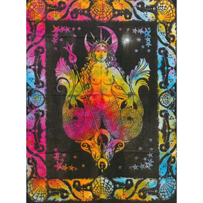 B&Q Mermaid Cotton Wall Art - Ocean-Inspired Decor For Bedrooms & Living Rooms