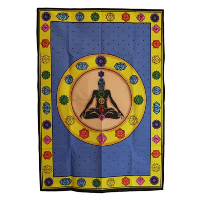 Chakra Fibrant Cotton Wall Art 70X110CmSpiritual Home Decor from B&Q