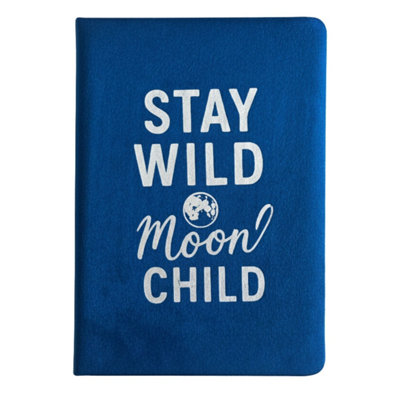Dark Blue Velvet NotebookStay Wild Moon Child80 Pages from B&Q