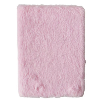 Dream Journal NotebookSoft Pink Faux-Fur Cover80 Pages from B&Q