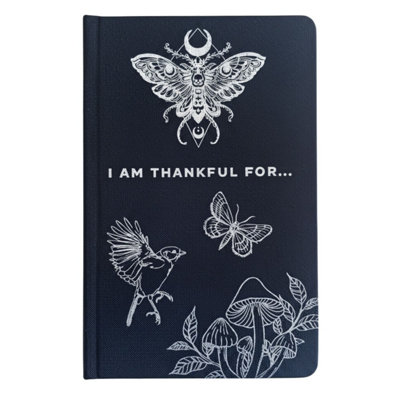 Black Gratitude Journal With Silver Lining120 Pages For Mindfulness from B&Q