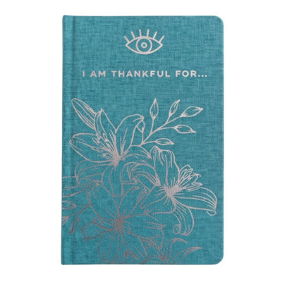 Blue Gratitude Journal With Silver Detailing120 Pages For Mindfulness from B&Q