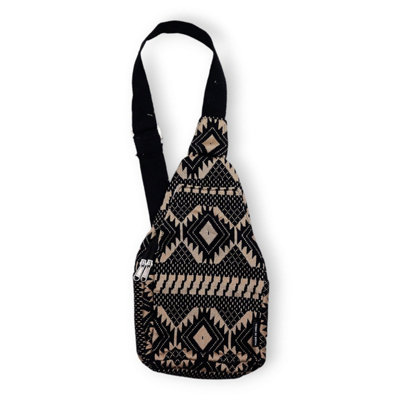 Wander Muse Jacquard Cross BagNavy & WhiteLightweight & Stylish from B&Q
