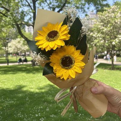 Soap Flower Sunflower BouquetLong-Lasting Decorative Gift from B&Q