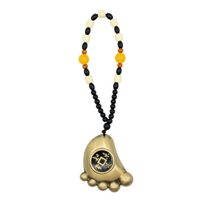 Feng Shui Wealth Amulet HangingBrass Foot & Coin Prosperity Charm from B&Q