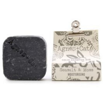 KDMD Agnes + Cat Sea Salt & Moss Solid Shampoo Bar Travel Friendly in Black - Image 6