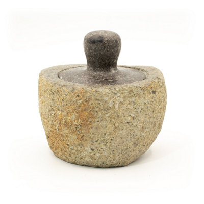 Natural Riverstone Grounding PotMediumHandcraftedEarthy Decor from B&Q