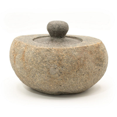 Large Natural Riverstone Grounding Pot For Jewelry & Keepsakes from B&Q