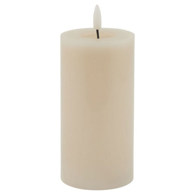 Luxe Collection Melt Effect Taupe Led Wax Candle (3X6) from B&Q