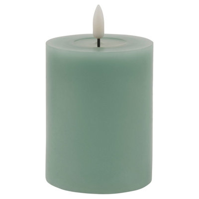 Luxe Collection Melt Effect Sage Led Wax Candle 3X4Safe & Elegant from B&Q