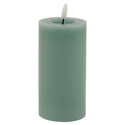 Luxe Collection Melt Effect Sage Led Wax Candle 3X6" from B&Q