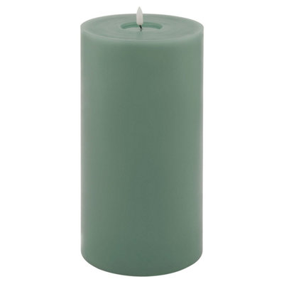 Luxe Collection Sage Melt Effect Led Candle 6X12" from B&Q