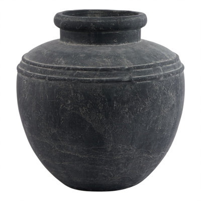 Amalfi Large Grey Water Pot For Rustic & Modern Decor from B&Q