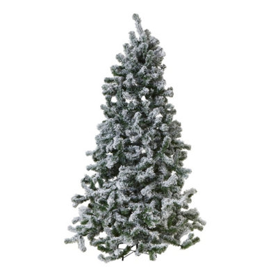  - Extra Large Snowy Spruce Tree 210Cm Lifelike Winter Holiday Decor