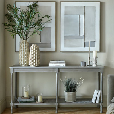  - Serene Rattan Collection Large Console Table Natural Elegance