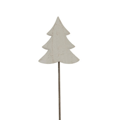 Whitewashed Rustic Tree DecorElegant Shadow Play Accent from B&Q