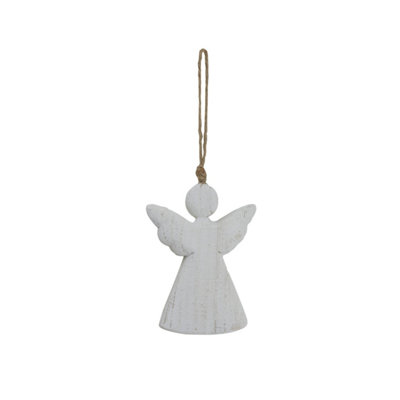 Whitewashed Rustic Angel OrnamentCelestial Home Decor from B&Q