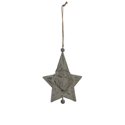Rustic Hanging Santa Star Holiday Decor For Retail & Home from B&Q