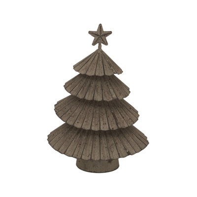Rustic Metal Layered Tree With StarWinter Decor & Centerpiece from B&Q