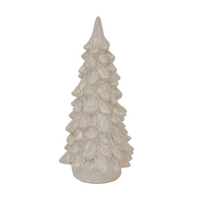 Large Alora Ceramic Snowy TreeWinter Scene Decor from B&Q