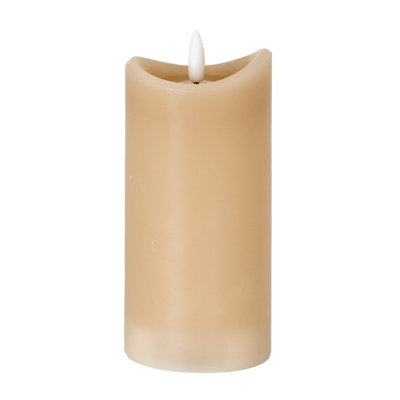 Luxe Collection Natural Glow Taupe Melted Led CandleSafeElegant Decor from B&Q