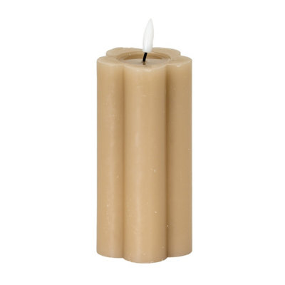 Luxe Collection Natural Glow 2.75X6 Stone Led CandleFlamelessReal Wax from B&Q