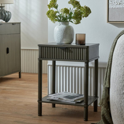  - Reed Collection 1 Drawer Side Table Elegant Versatile Accent