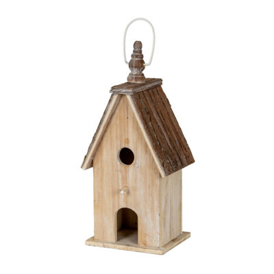 Large Rustic BirdhouseWeathered Garden Bird Shelter & Decor from B&Q